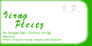 virag pleitz business card